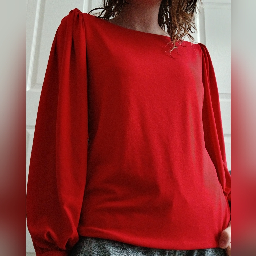 J. Crew Red Blouse